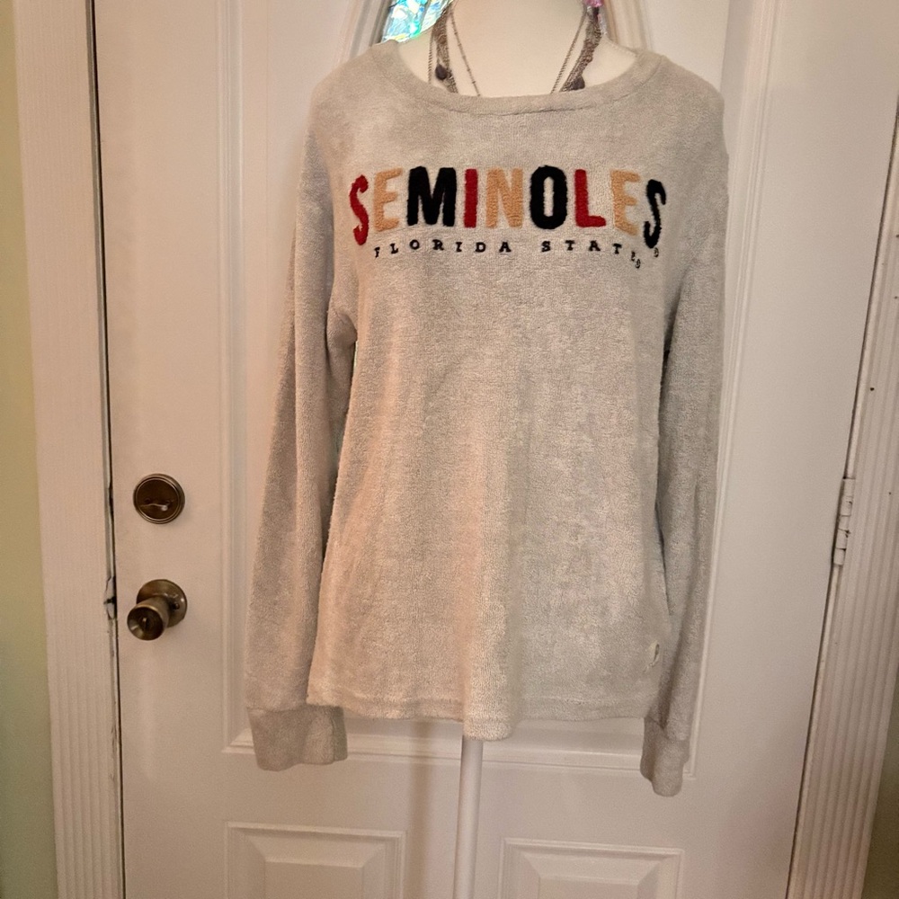 Pressbox Seminoles gray Crew Neck Sweater